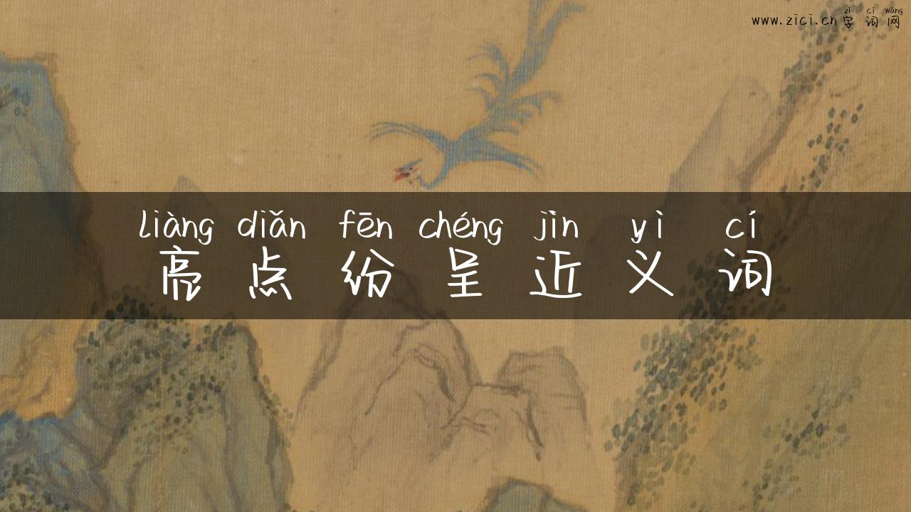 亮点纷呈近义词