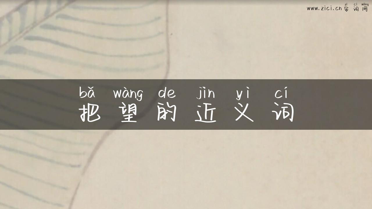 把望的近义词