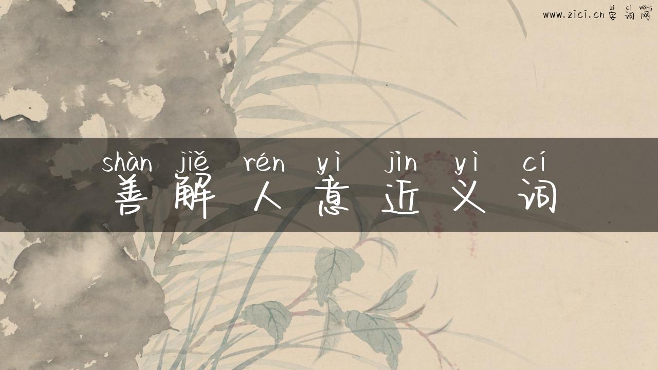 善解人意近义词