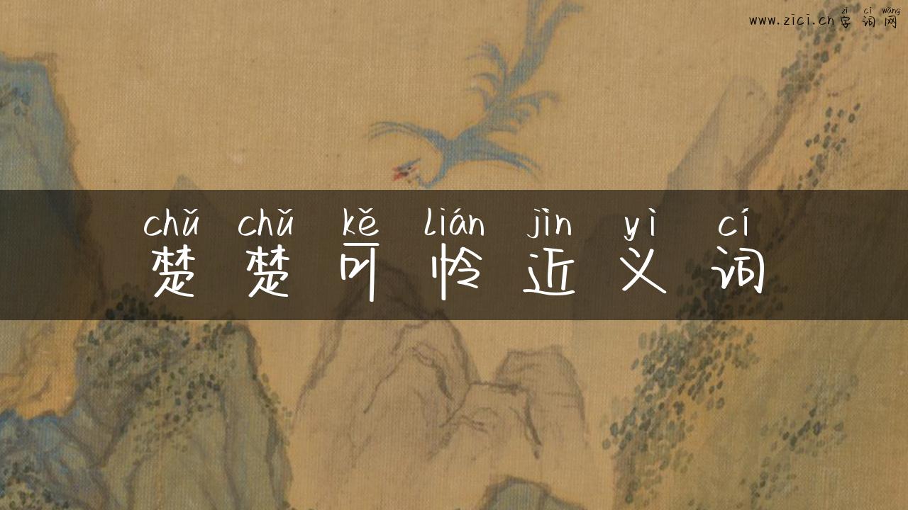 楚楚可怜近义词
