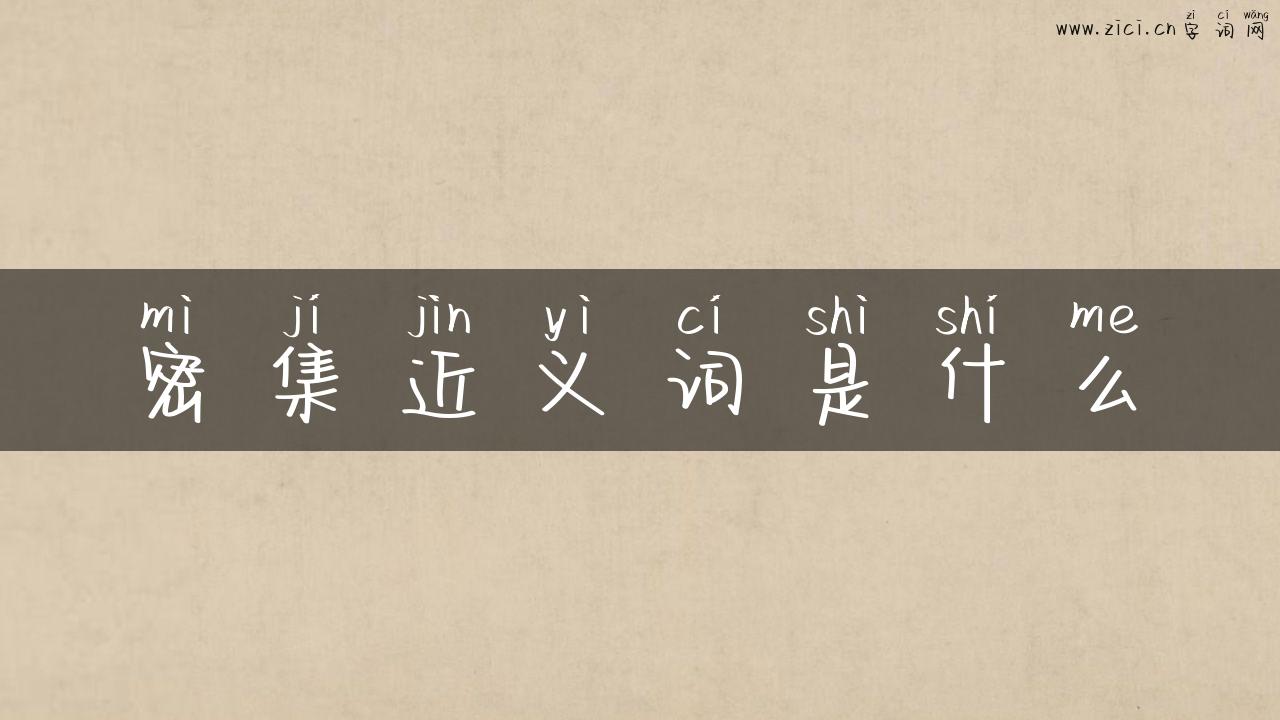 密集近义词是什么