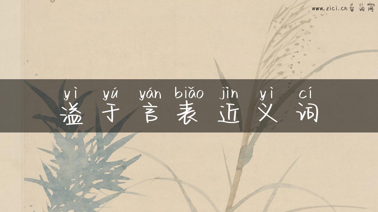 溢于言表近义词