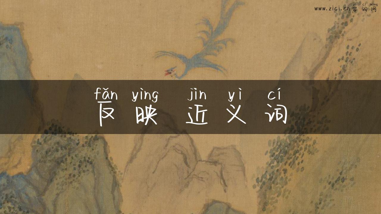反映 近义词