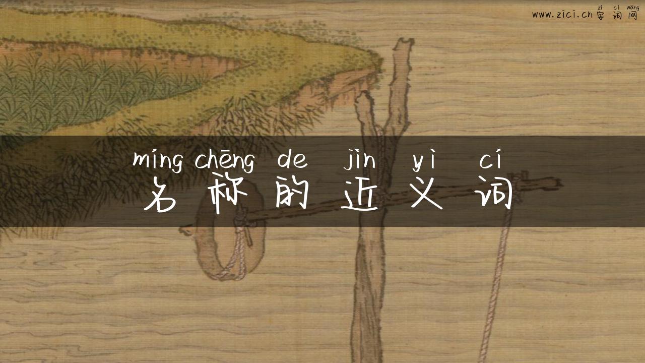 名称的近义词