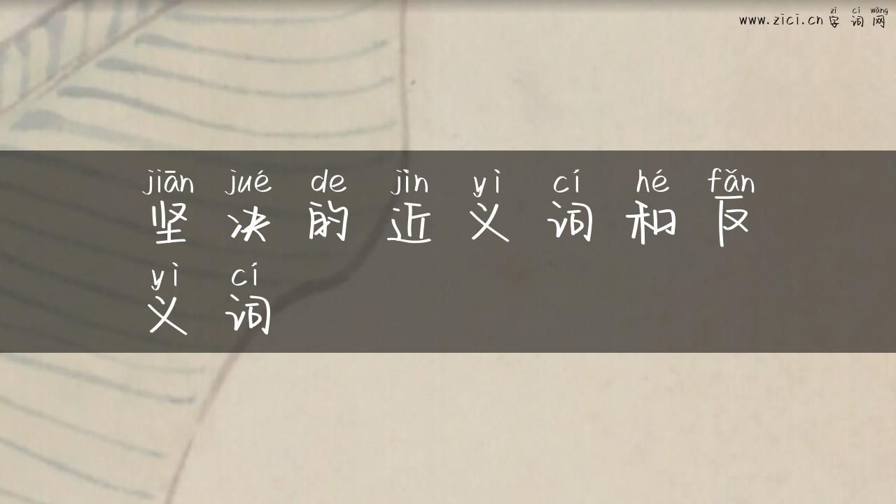 坚决的近义词和反义词