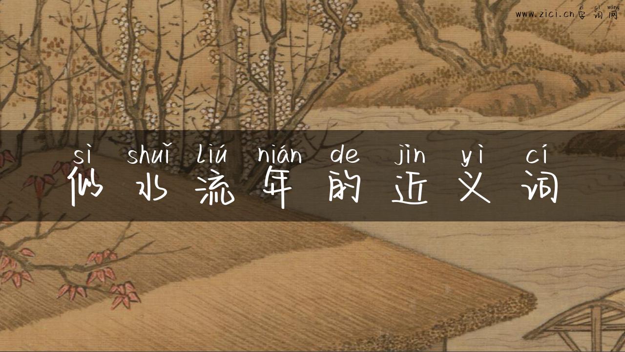 似水流年的近义词