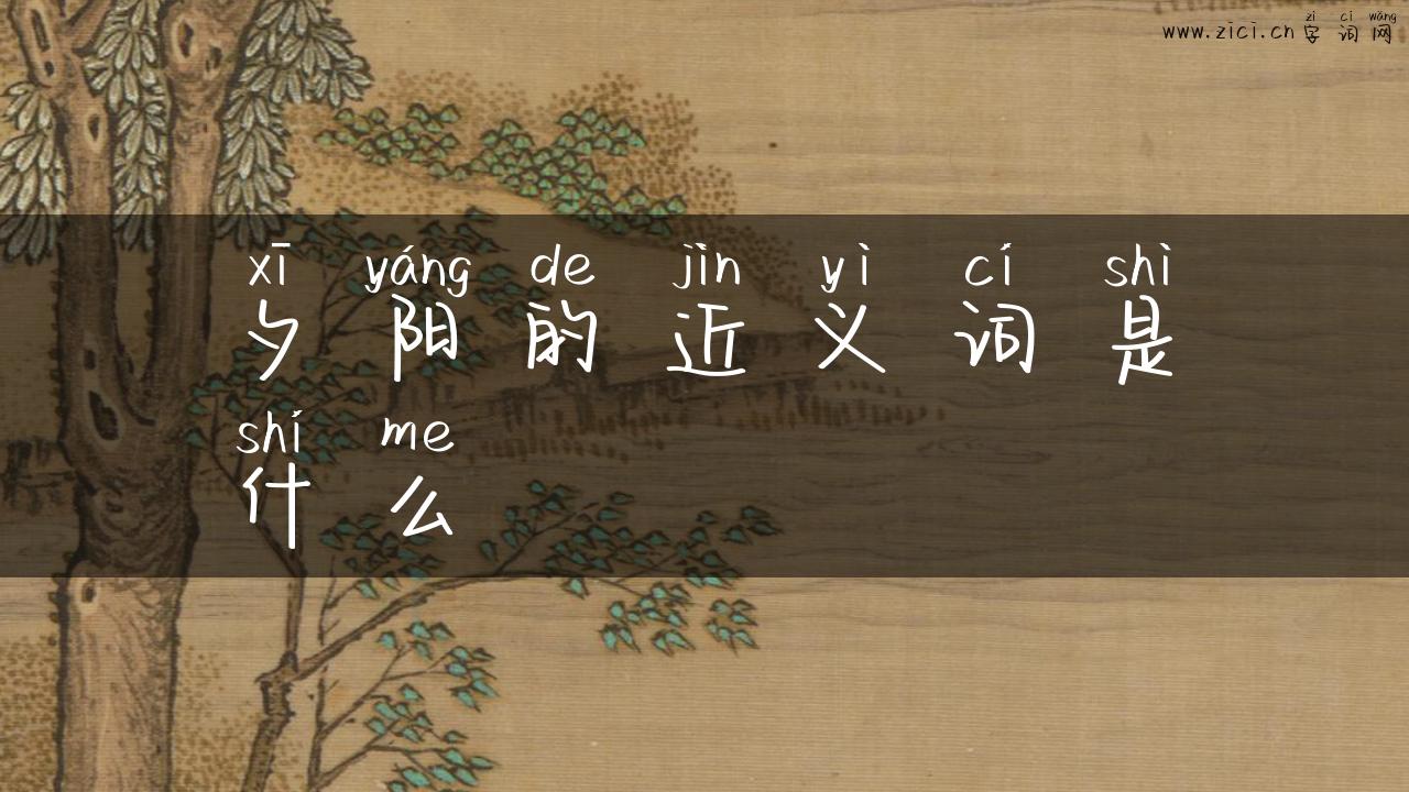 夕阳的近义词是什么