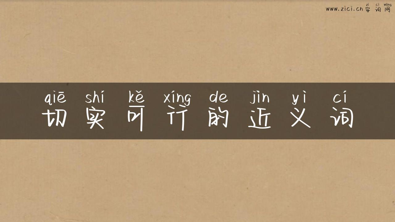 切实可行的近义词