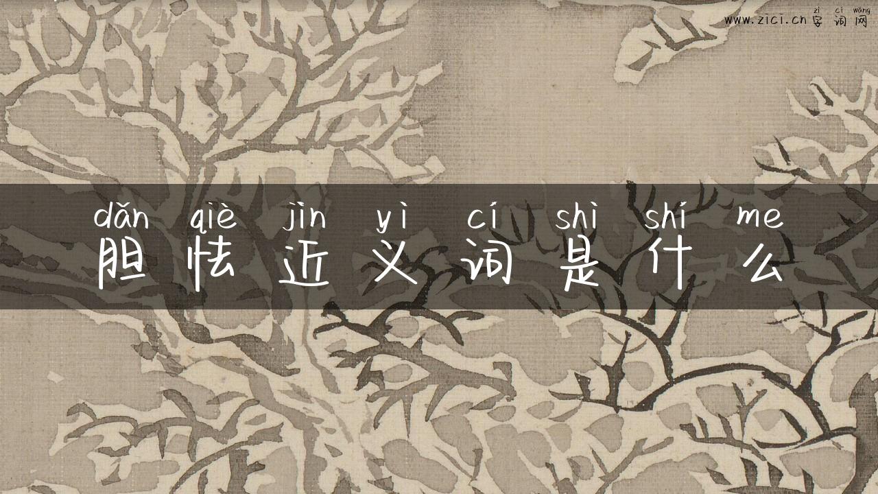 胆怯近义词是什么