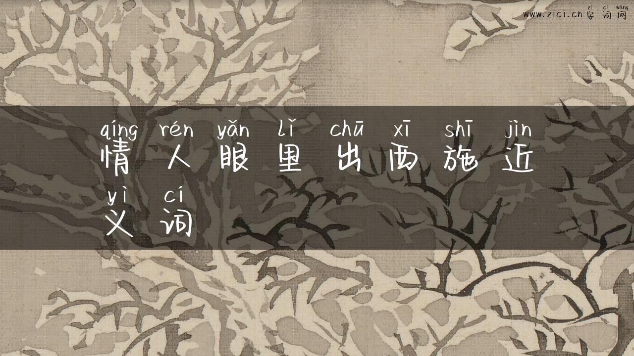 情人眼里出西施近义词