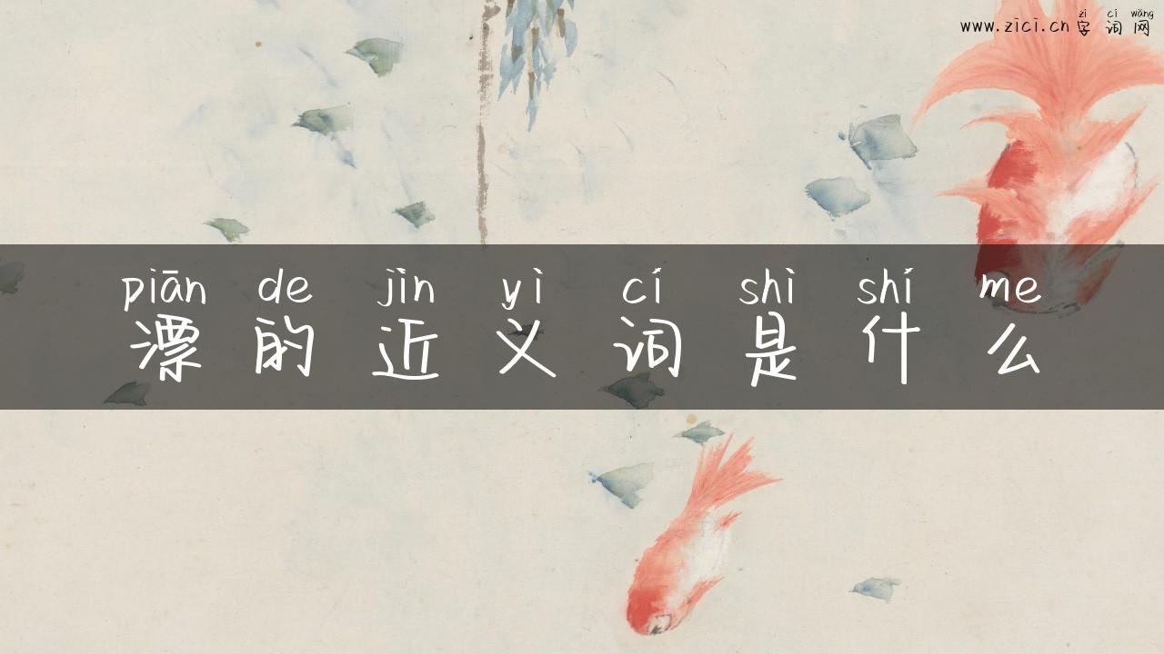 漂的近义词是什么
