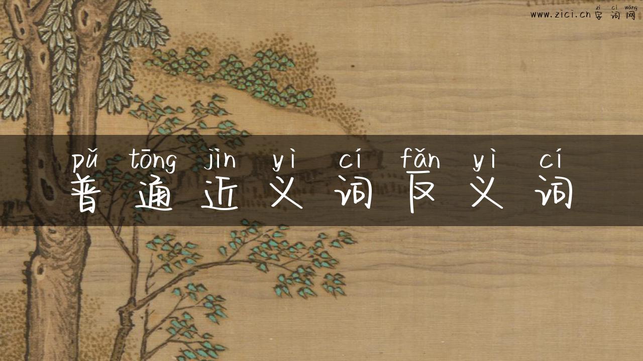 普通近义词反义词