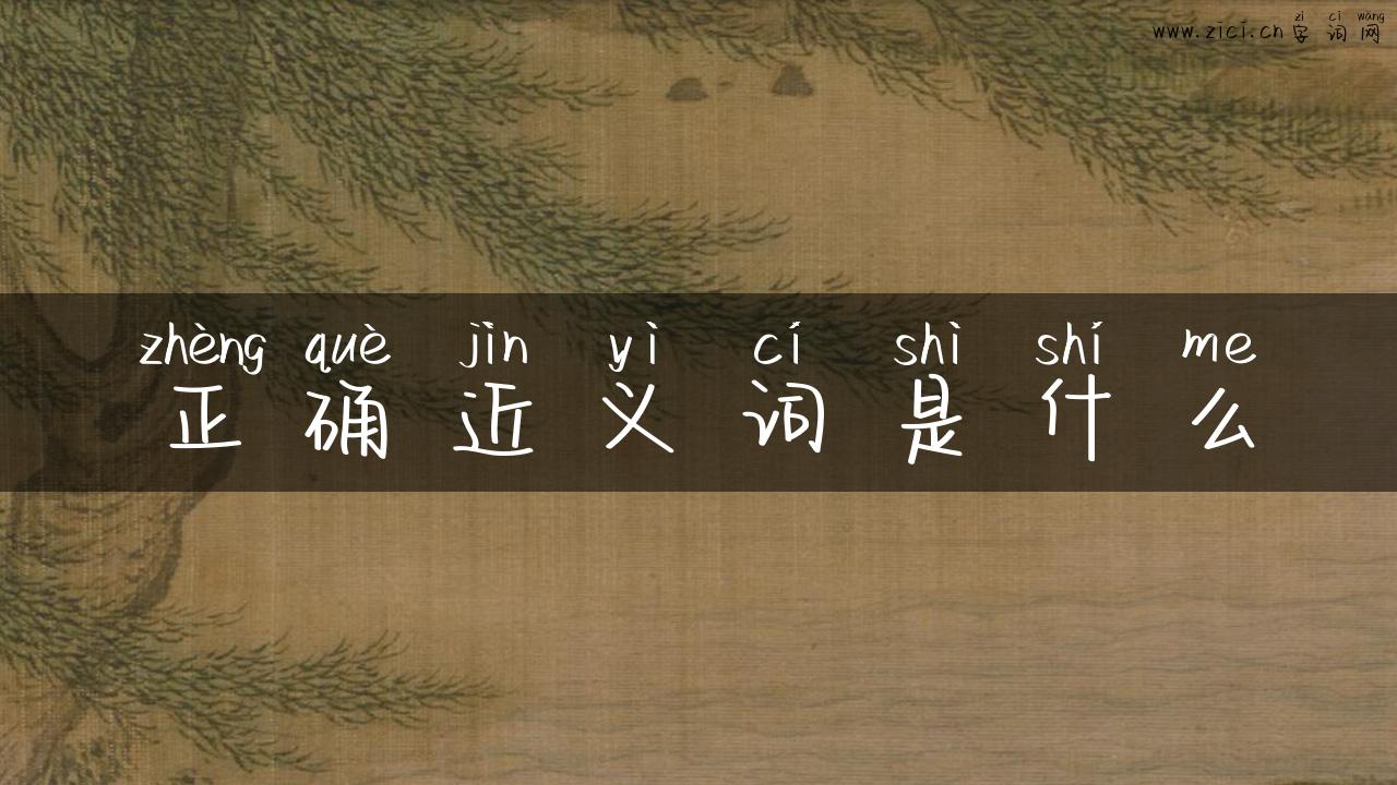 正确近义词是什么
