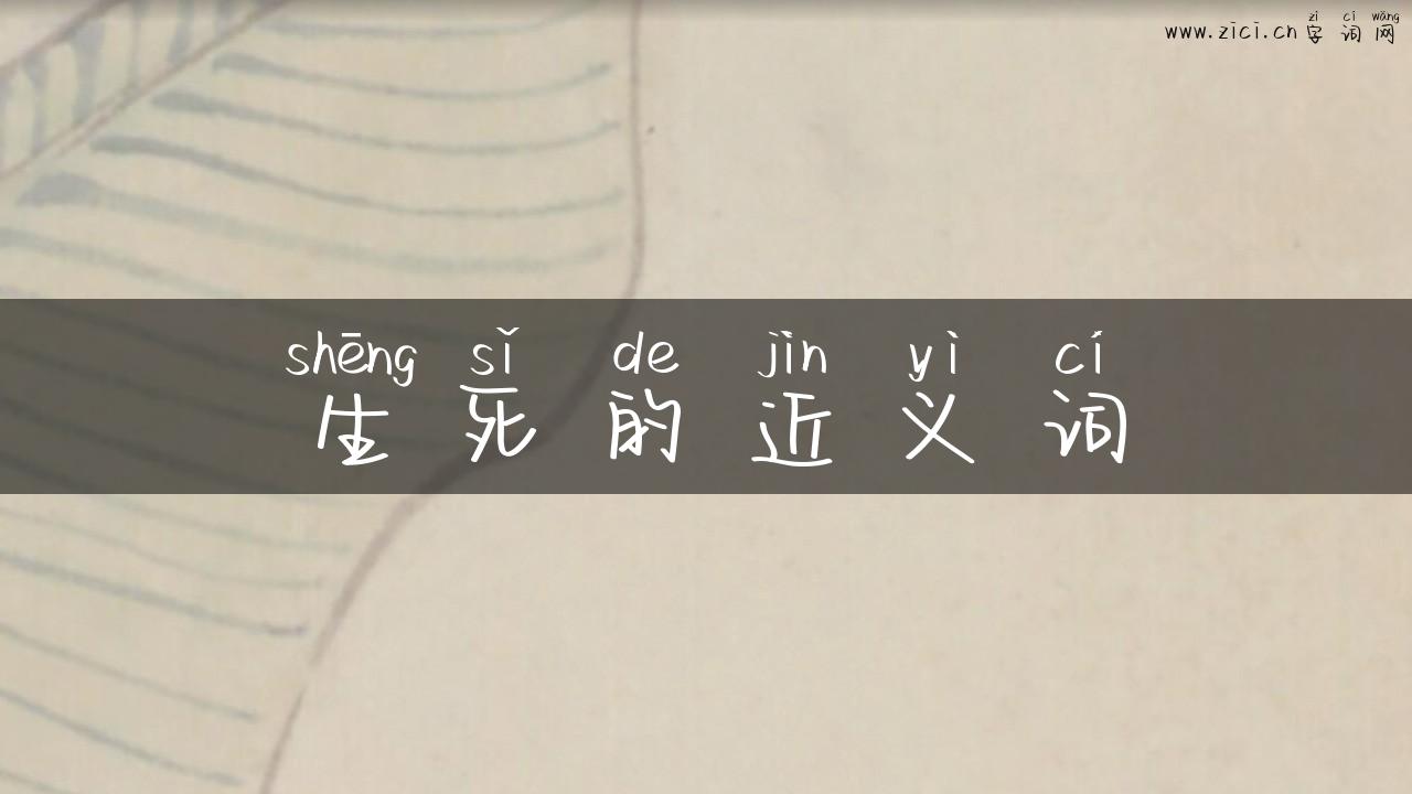 生死的近义词