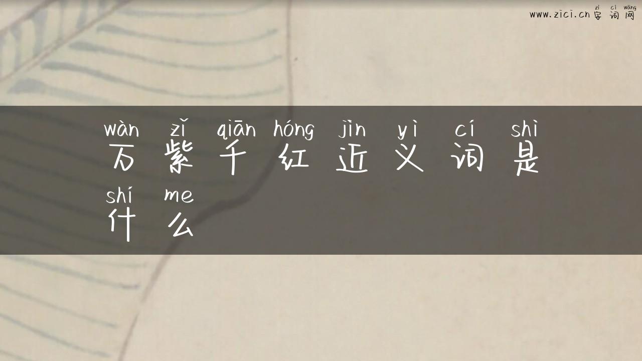 万紫千红近义词是什么