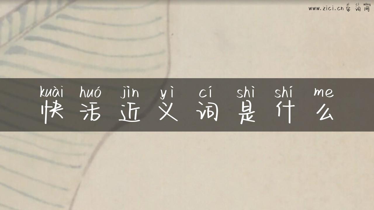 快活近义词是什么