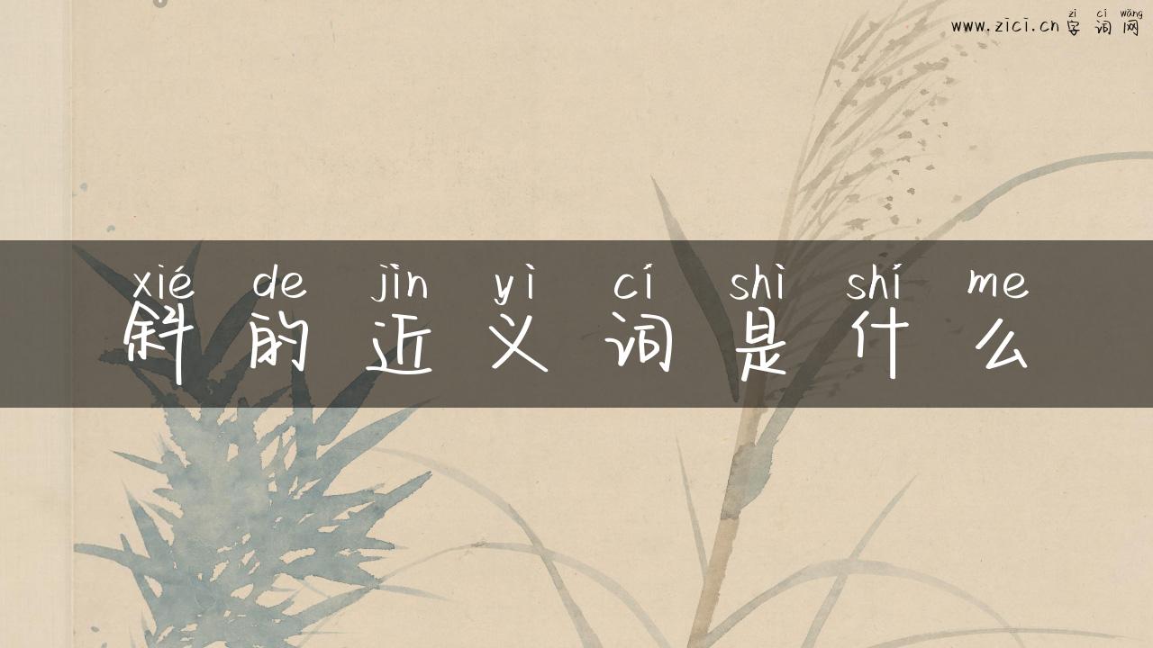 斜的近义词是什么