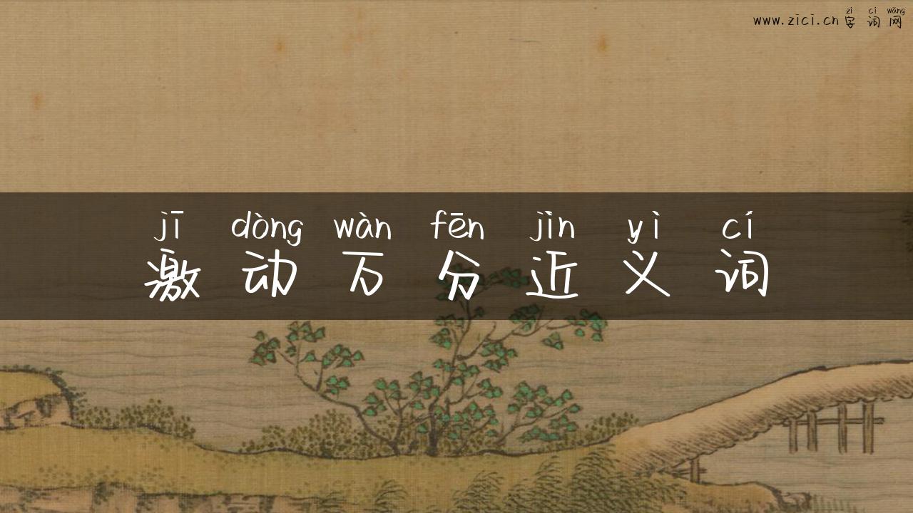 激动万分近义词