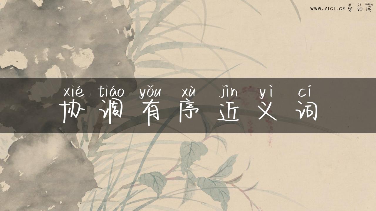 协调有序近义词