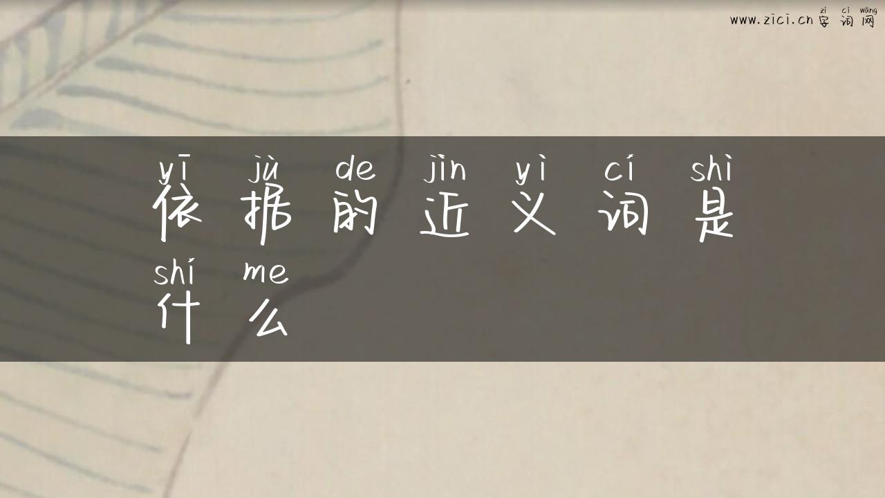 依据的近义词是什么
