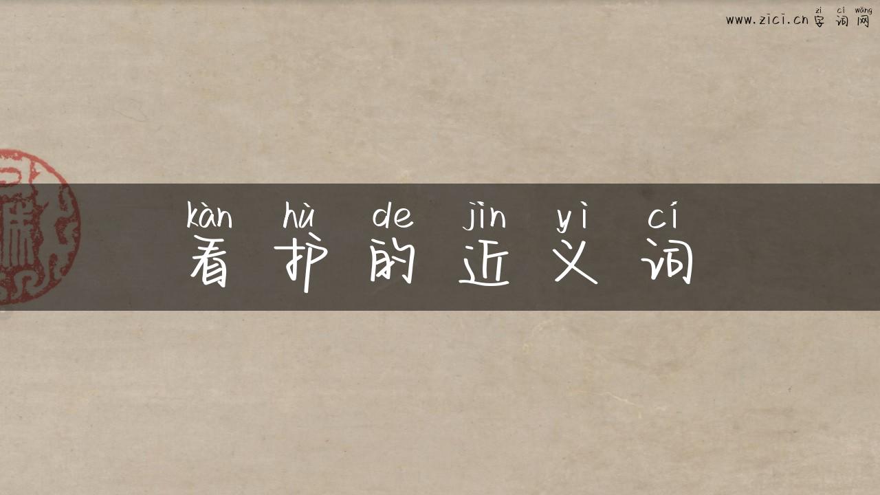 看护的近义词