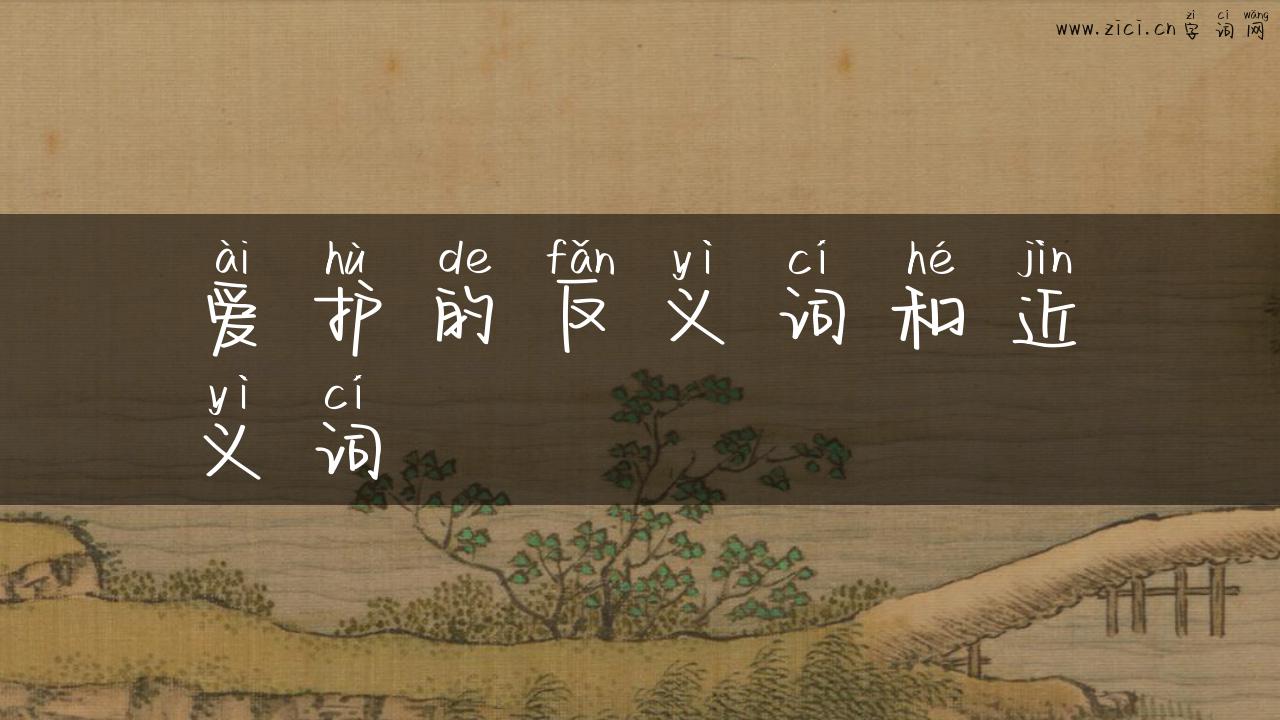 爱护的反义词和近义词