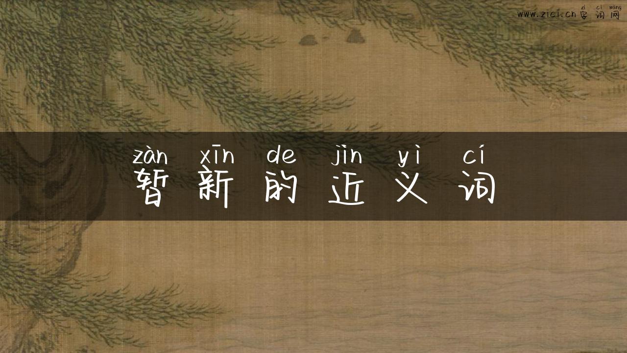 暂新的近义词
