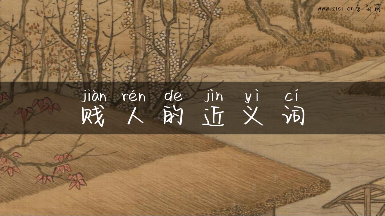 贱人的近义词
