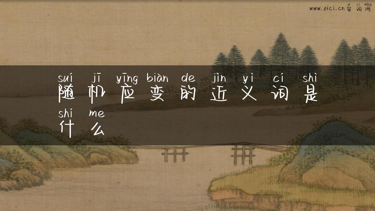 随机应变的近义词是什么