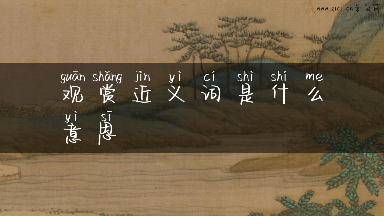 观赏近义词是什么意思