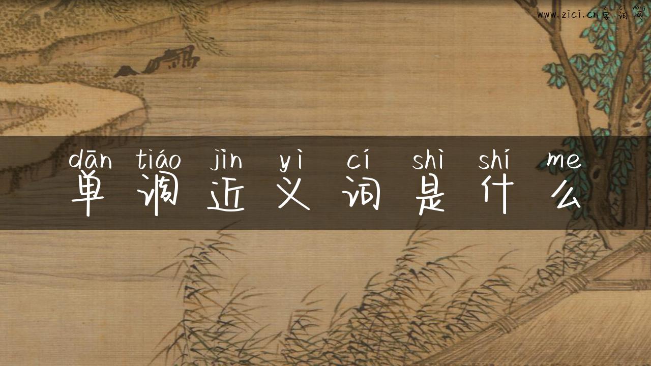 单调近义词是什么