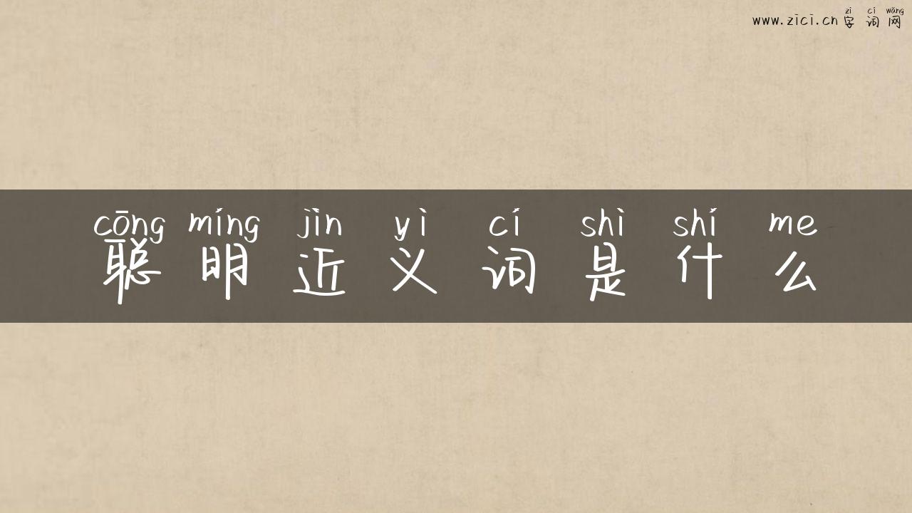 聪明近义词是什么