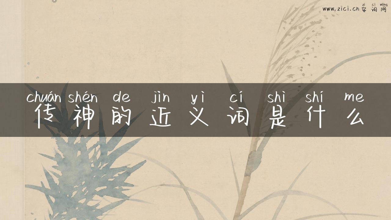 传神的近义词是什么