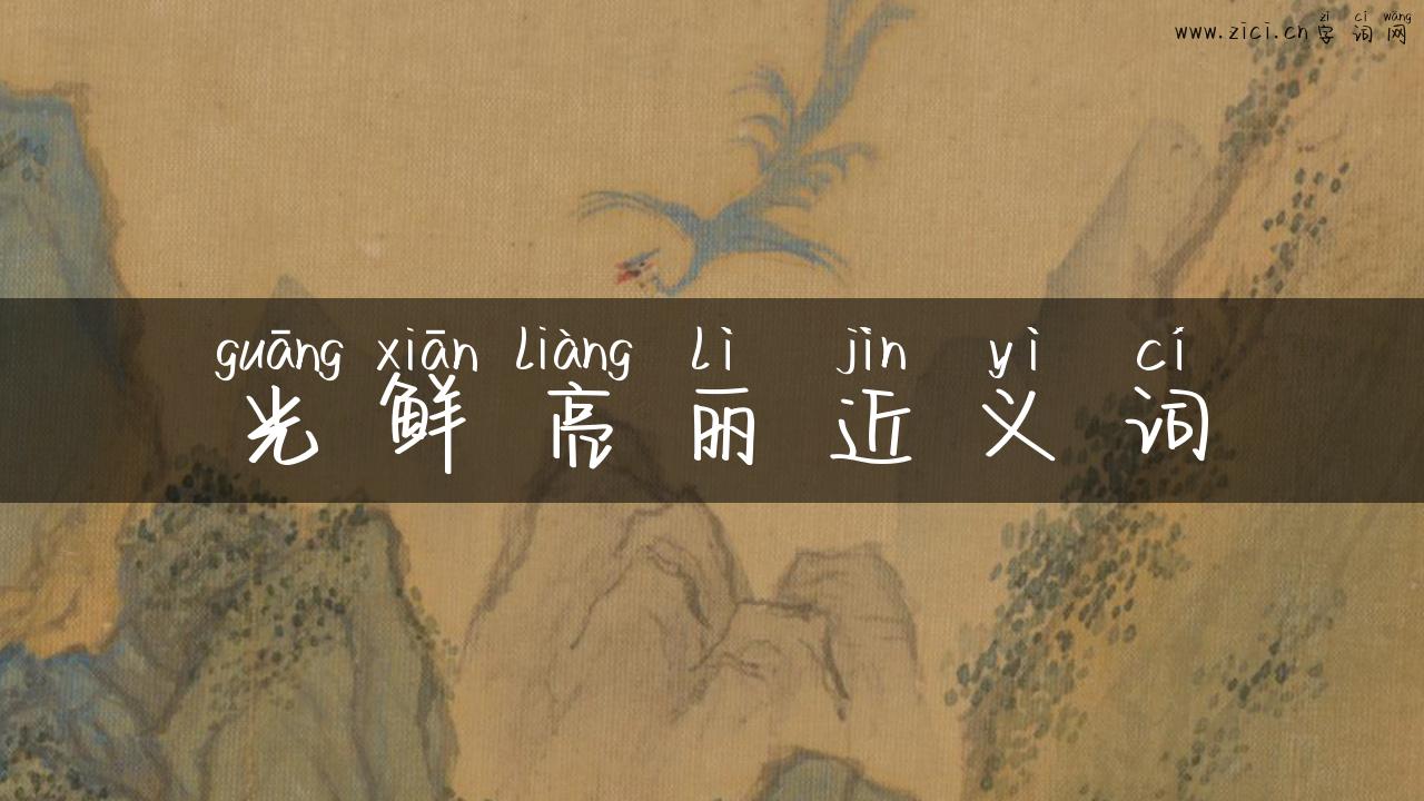 光鲜亮丽近义词
