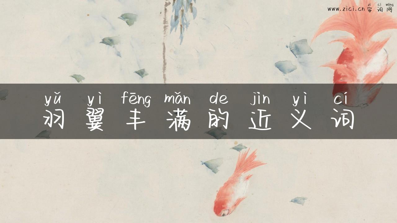 羽翼丰满的近义词