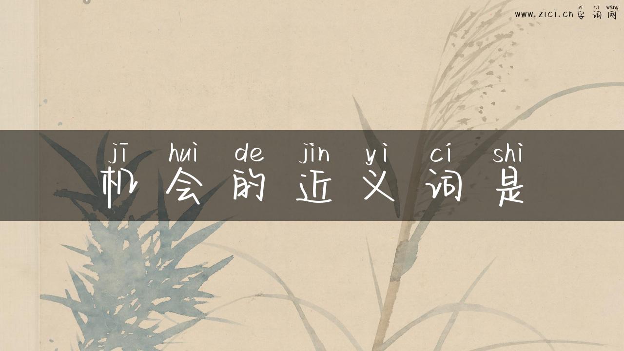 机会的近义词是