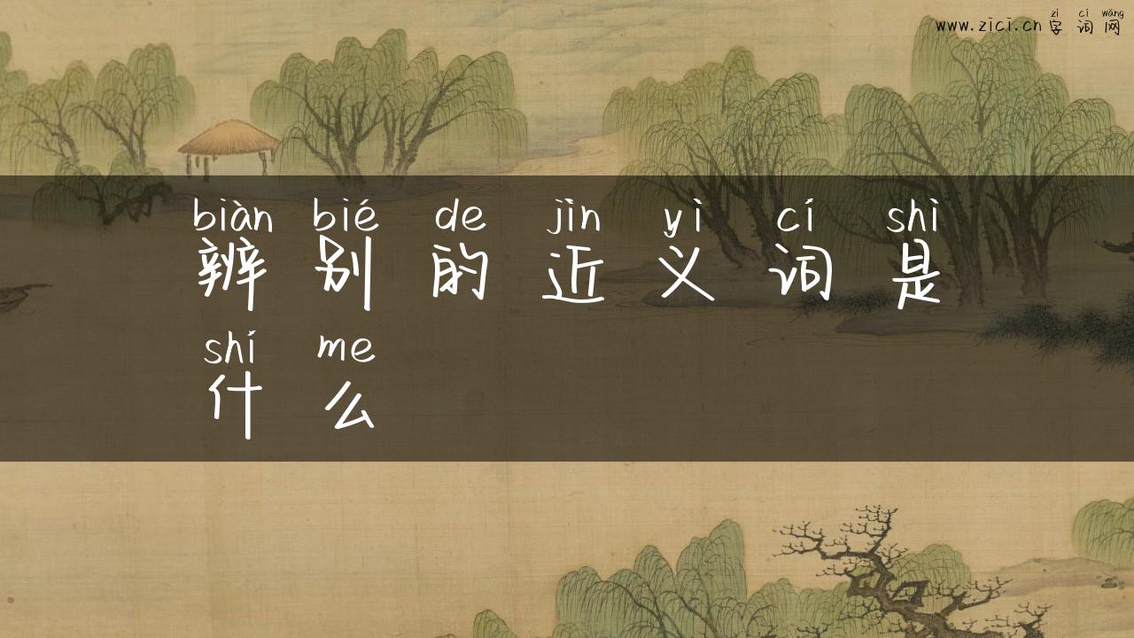 辨别的近义词是什么