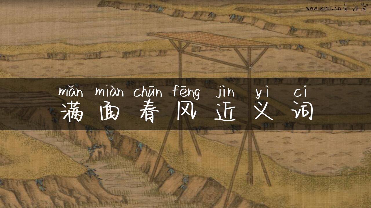 满面春风近义词