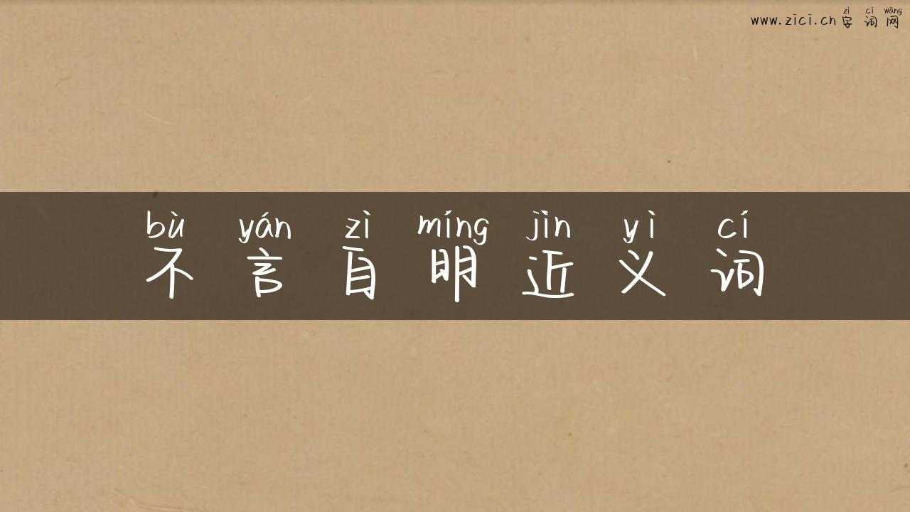 不言自明近义词