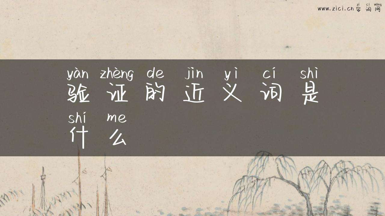 验证的近义词是什么