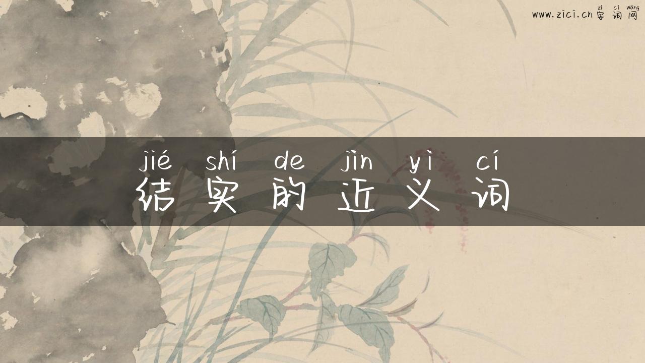 结实的近义词