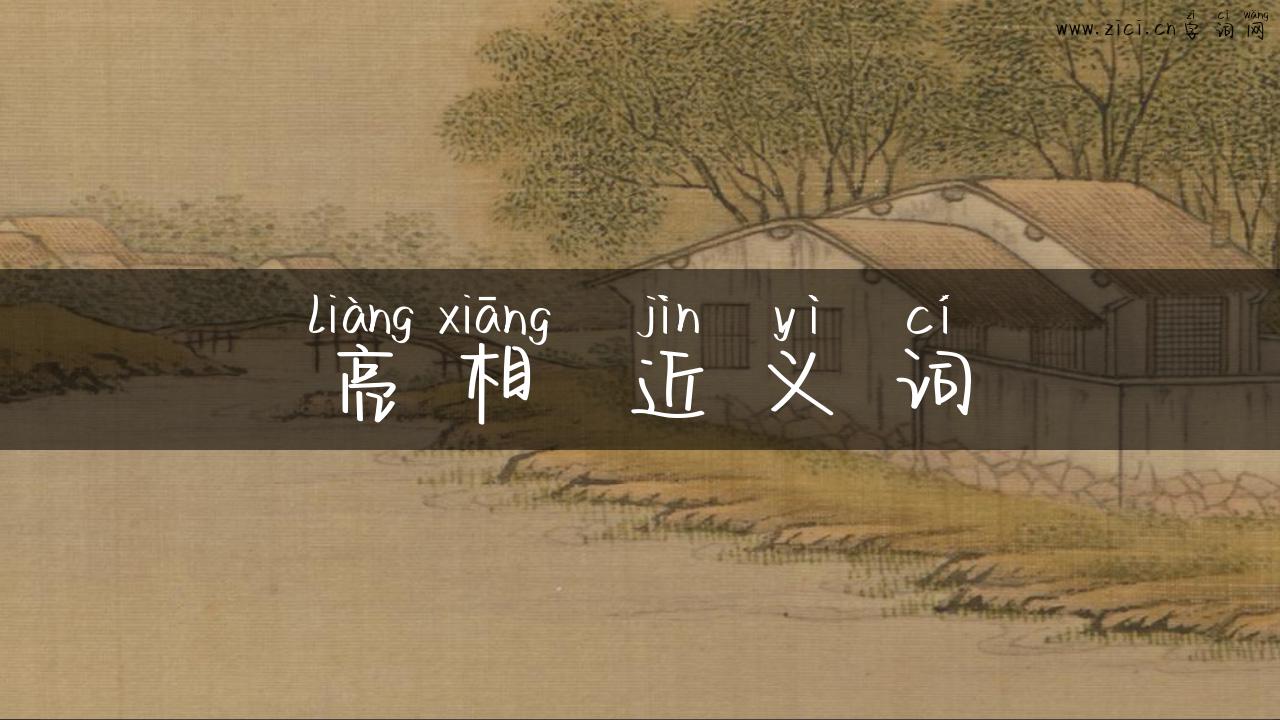 亮相 近义词