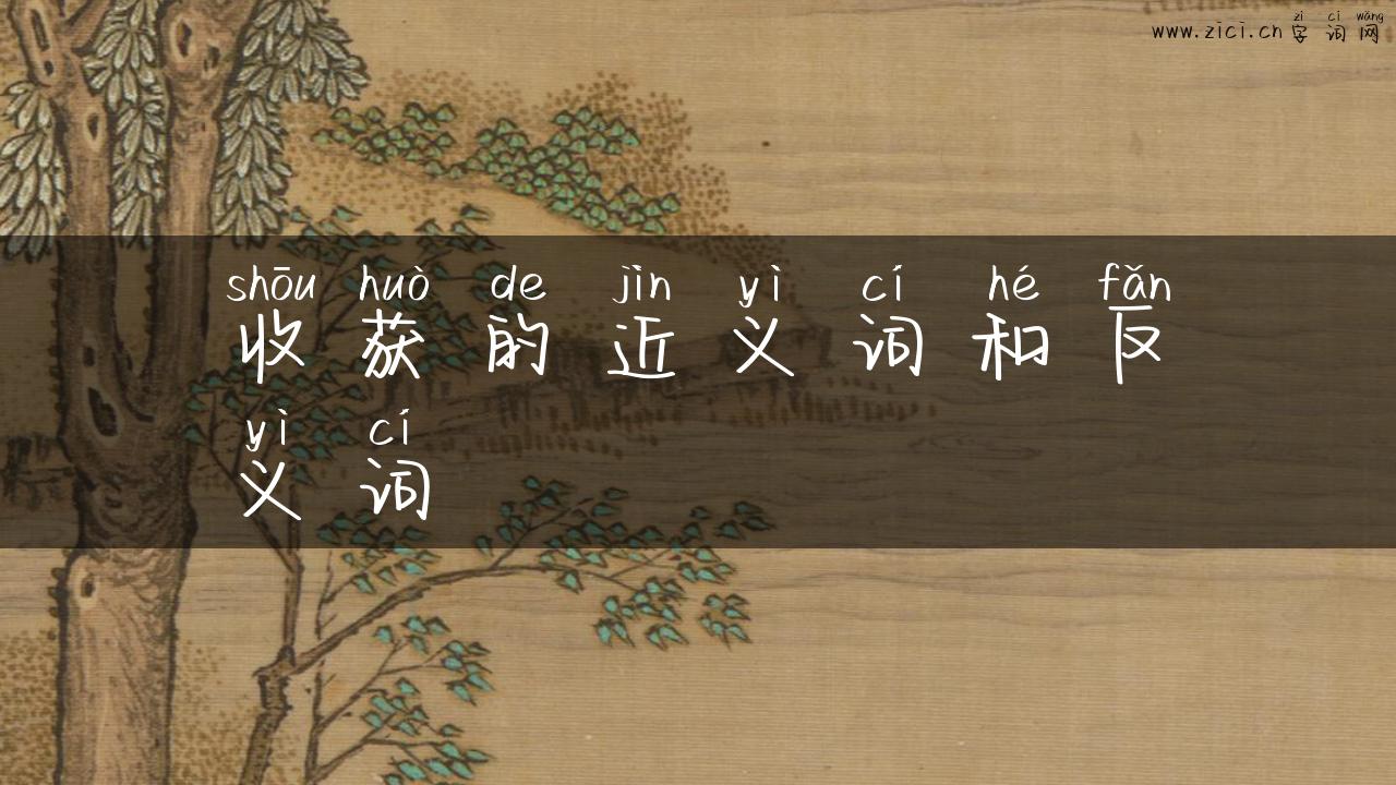 收获的近义词和反义词