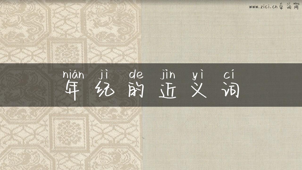 年纪的近义词