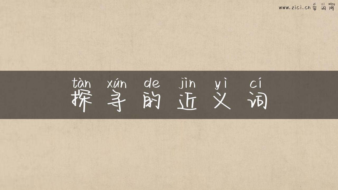 探寻的近义词