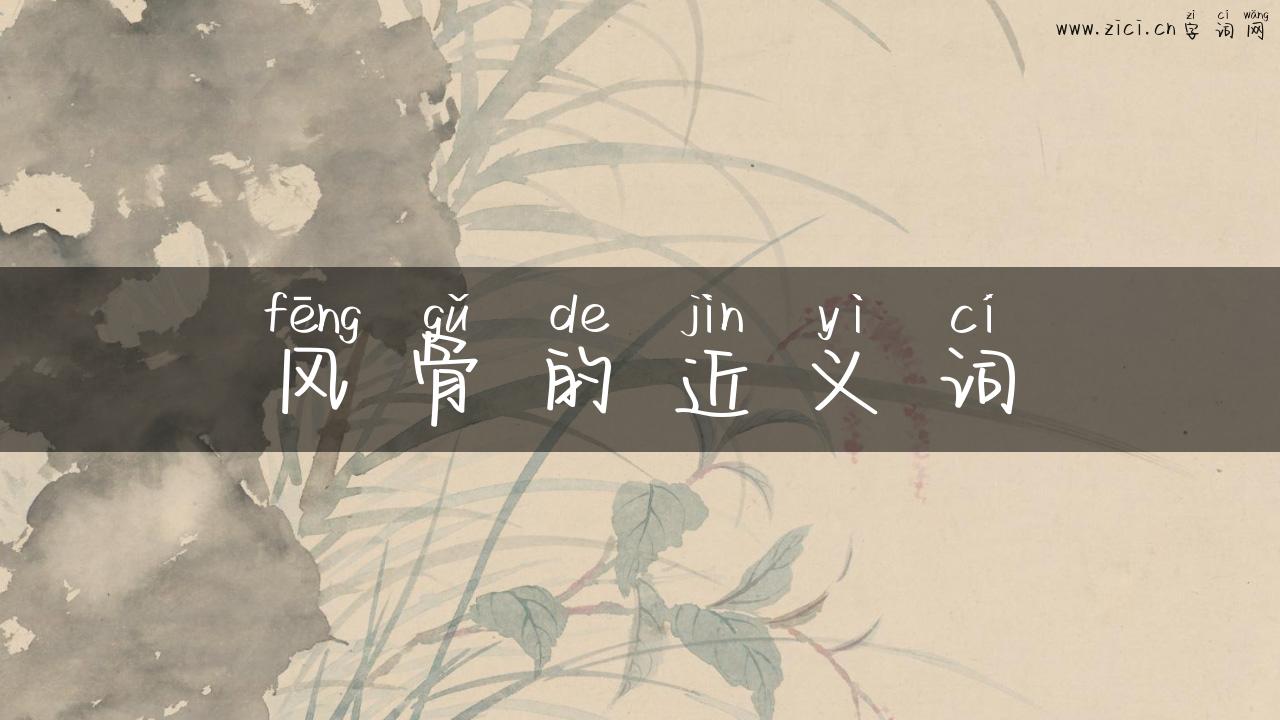 风骨的近义词