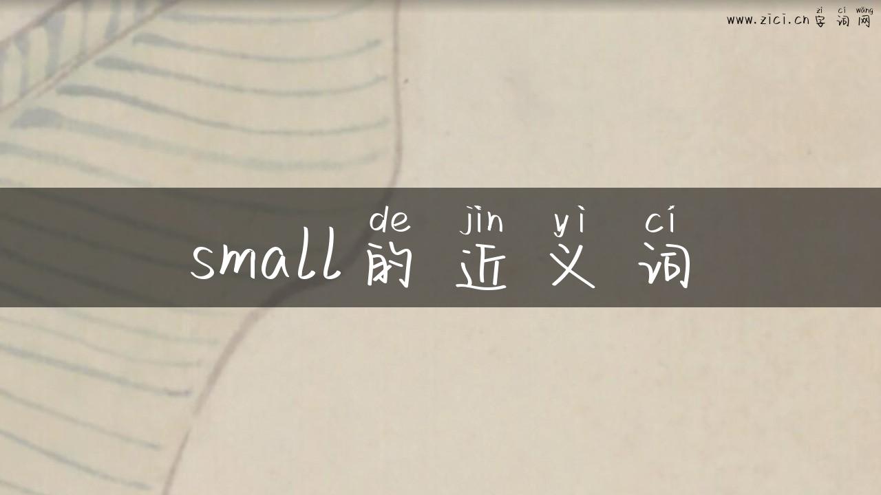 small的近义词