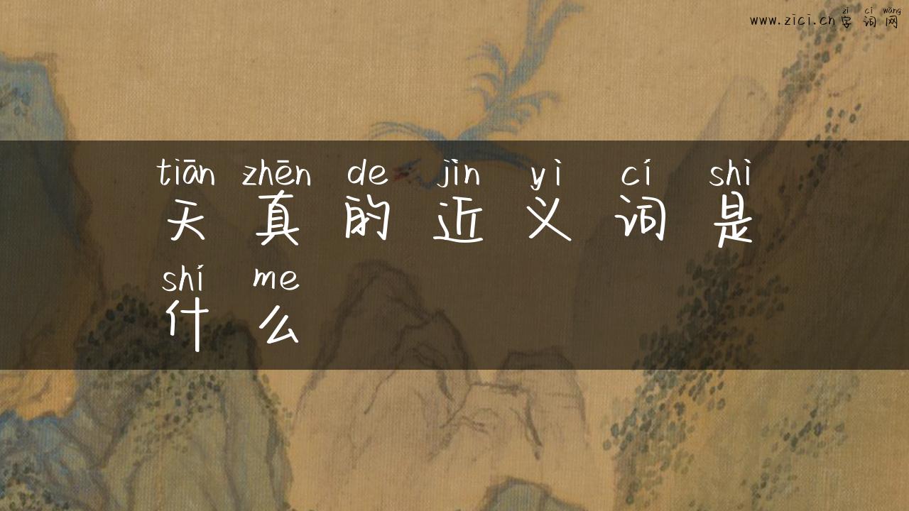 天真的近义词是什么
