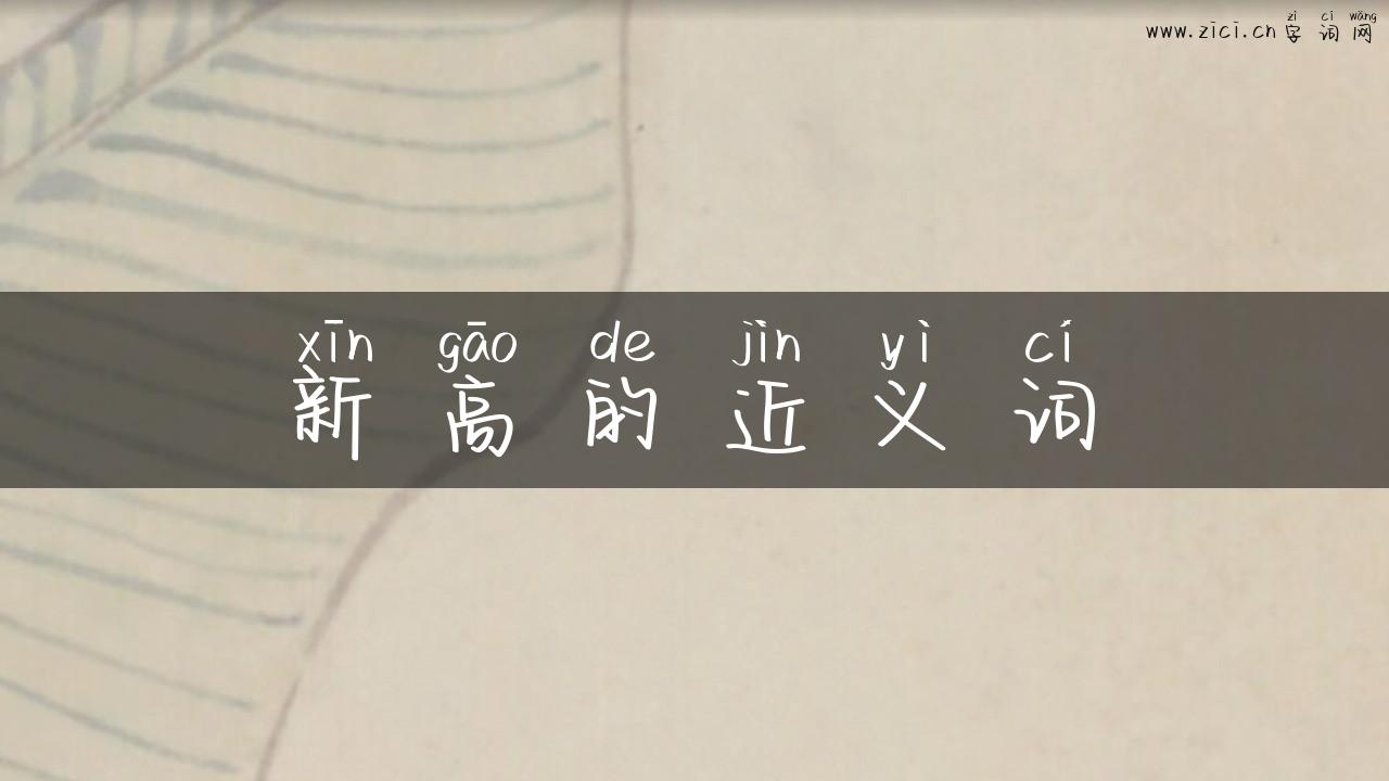 新高的近义词