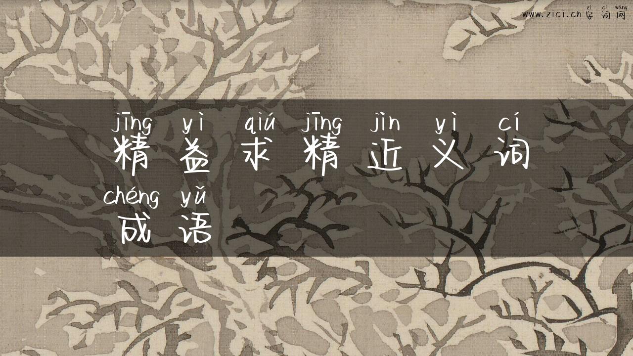 精益求精近义词成语